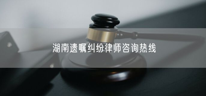 湖南遗嘱纠纷律师咨询热线