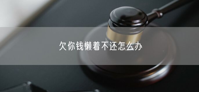 欠你钱懒着不还怎么办