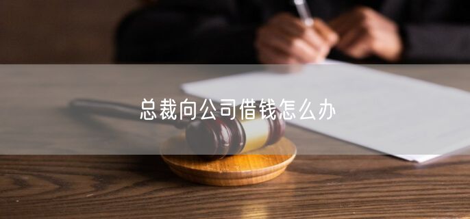 总裁向公司借钱怎么办